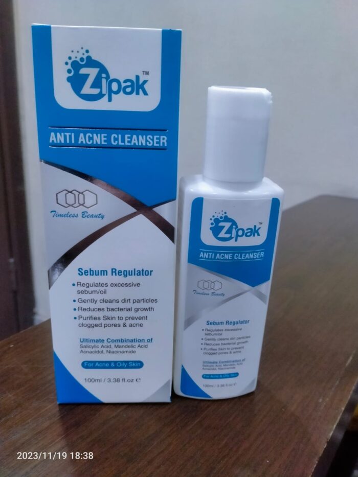Zip-ak Anti-Acne Cleanser Best for Acne Prone Skin